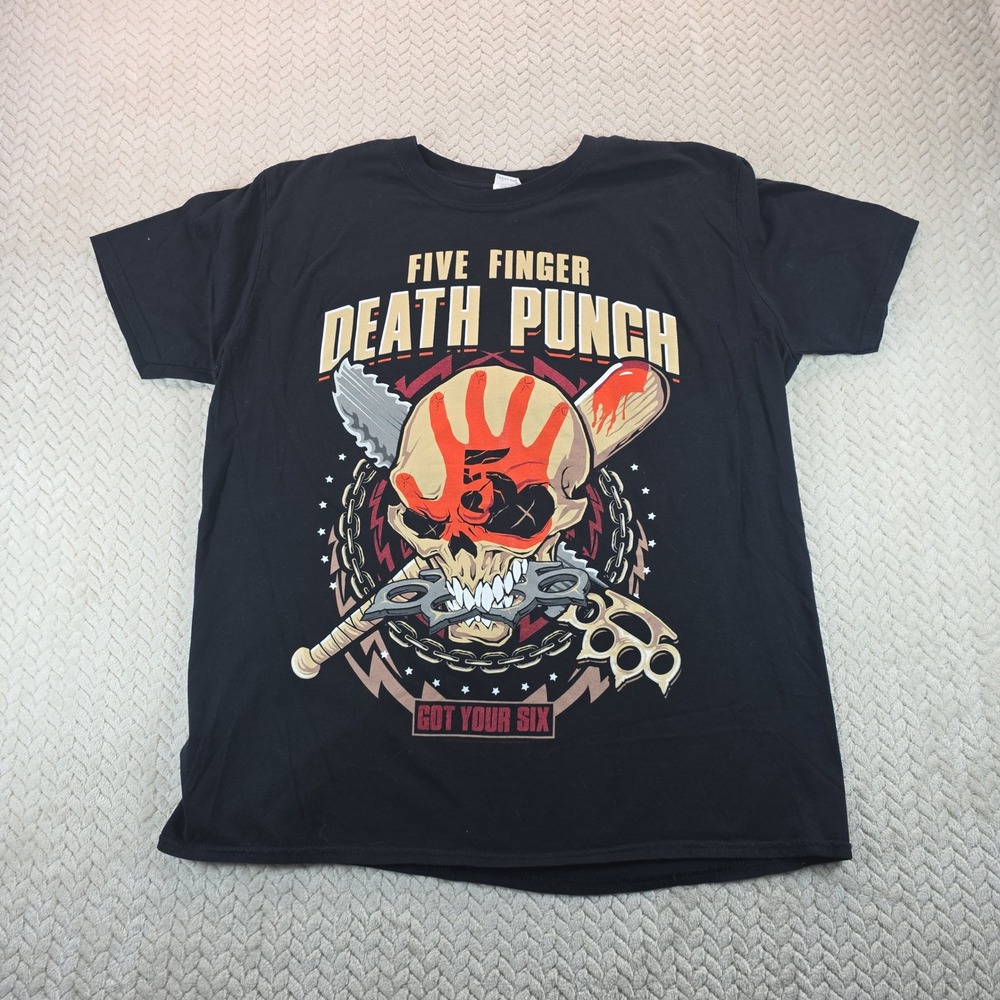 Five Finger Death Punch Got Your Six 2020 World Tour Graphic T-Shirt Black L